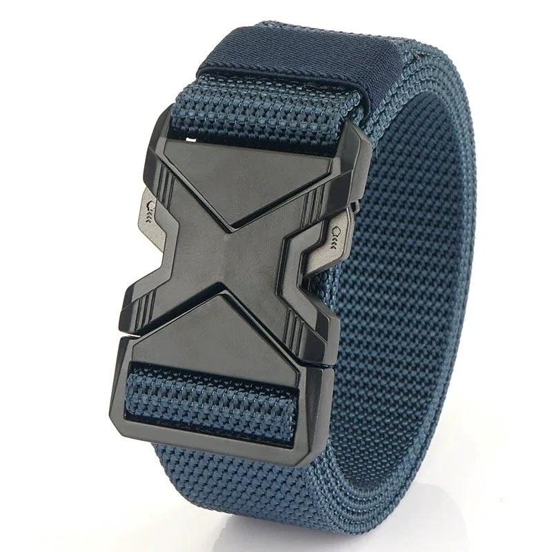 Men's Toothless Automatic Woven Buckle Belt by GJG Denim