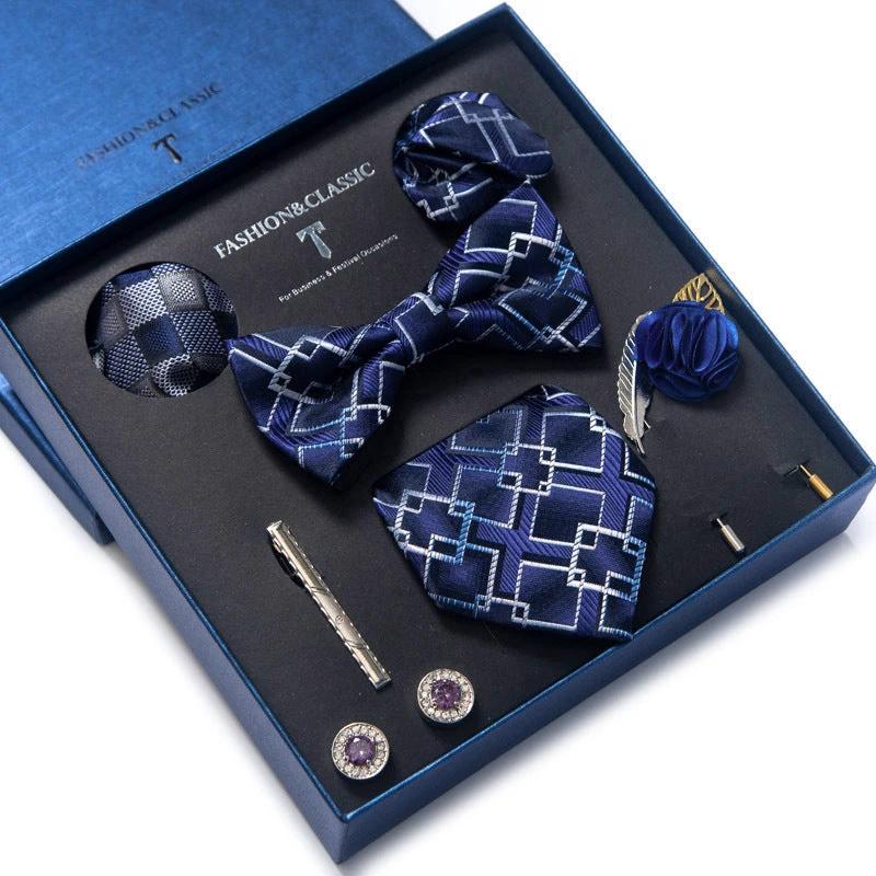 Men's 8-piece Tie Set by GJG Denim
