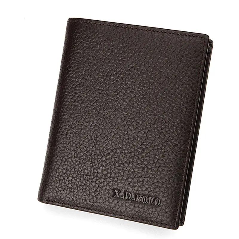 Men's Ultra-thin First Layer Cowhide Short Wallet by GJG Denim