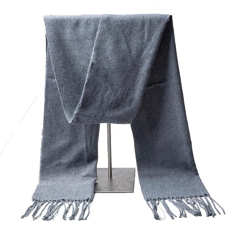 Men's Fashion Simple Thickened Imitation Cashmere Scarf by GJG Denim