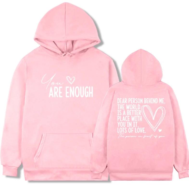 Men's "You Are Enough" Hoodies by GJG Denim