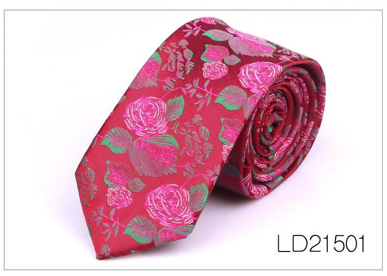 Men's Casual Fashion 6cm Flower Graffiti Tie by GJG Denim
