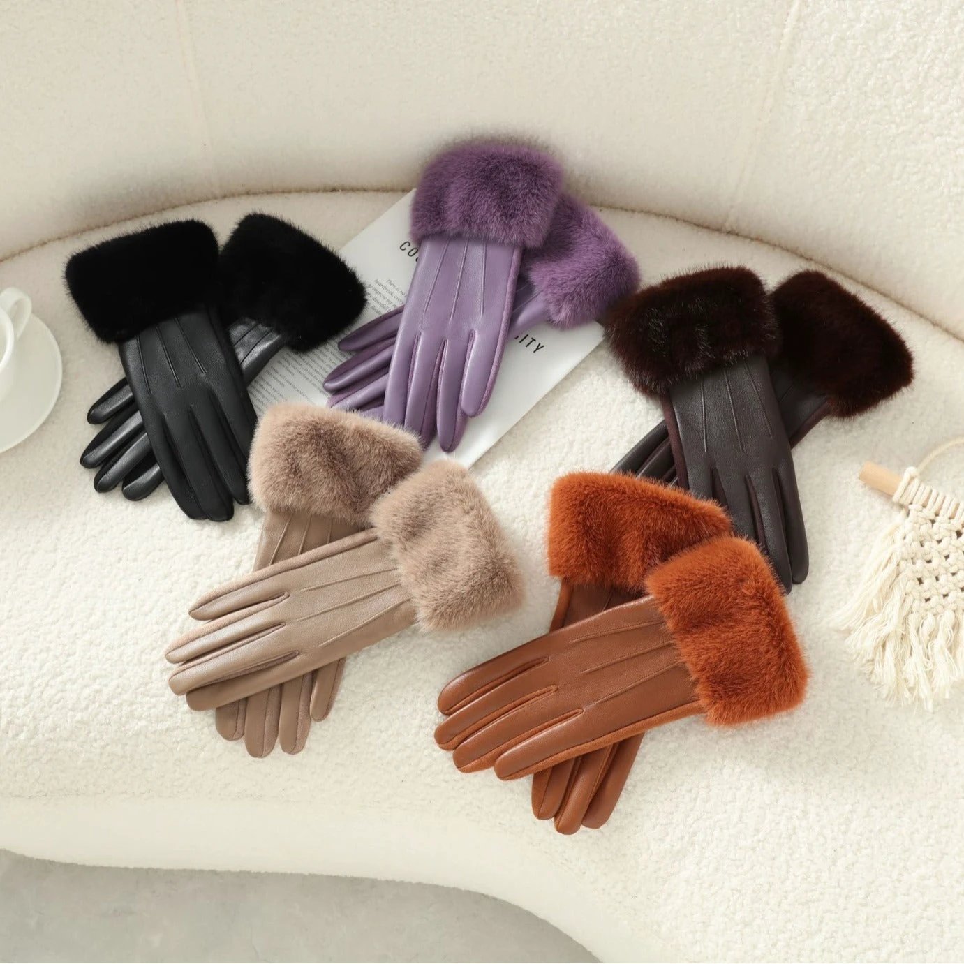 Warm Soft Personalized Gloves For Women by GJG Denim