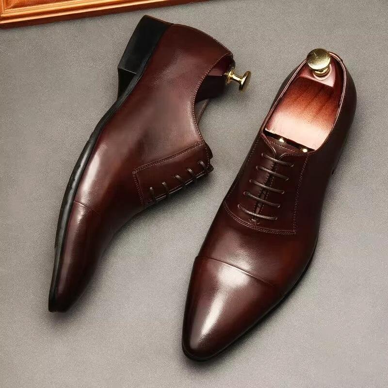 Lace-up Business Formal Shoes For Men by GJG Denim