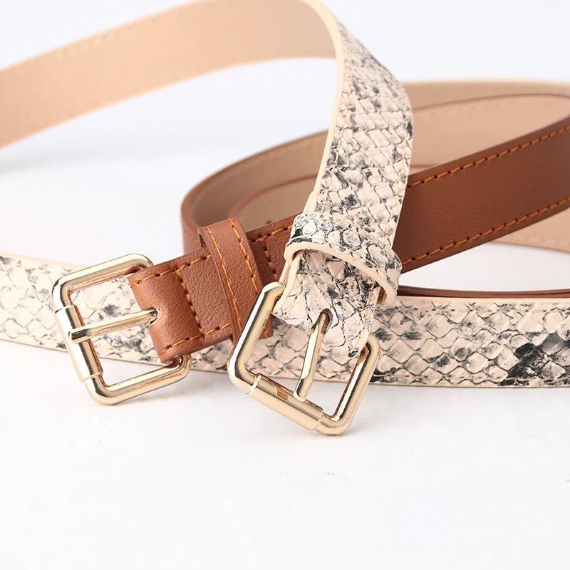 Women's Simple Pu Korean Style All-matching Trendy Fashion Belt by GJG Denim