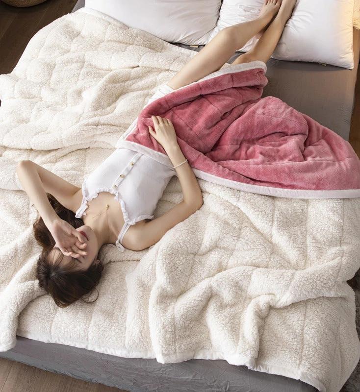 Fleece Throw Thick Warm Winter Blanket by GJG Denim