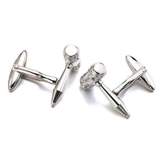 Men's Stainless Steel Hammer Cufflinks by GJG Denim