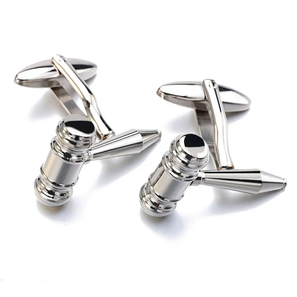 Men's Stainless Steel Hammer Cufflinks by GJG Denim