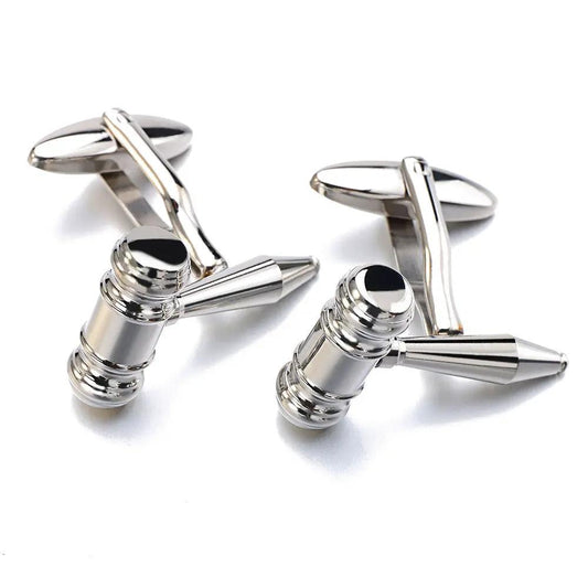 Men's Stainless Steel Hammer Cufflinks by GJG Denim