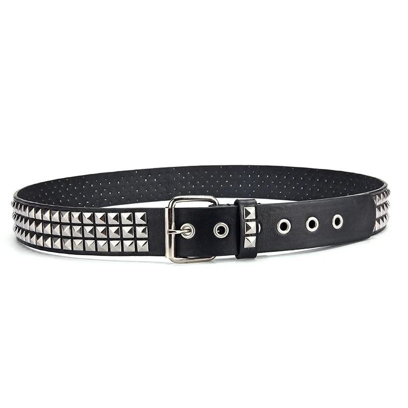 Men's Punk Belt Pyramid Rivet Belt Catch by GJG Denim