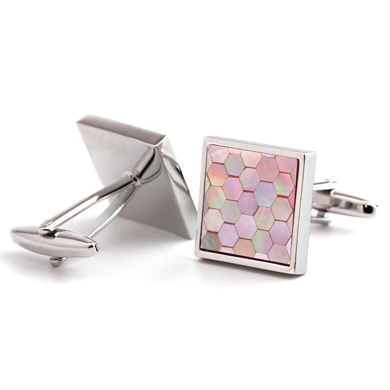 Men's Pink Shells Cufflinks by GJG Denim