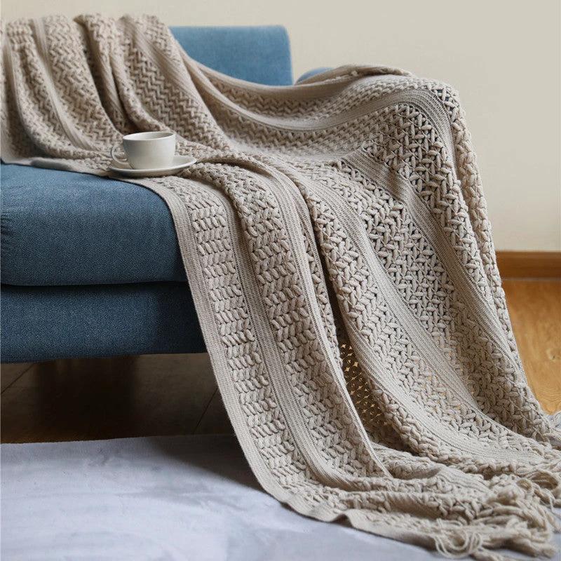 Sofa Knitted Blanket by GJG Denim