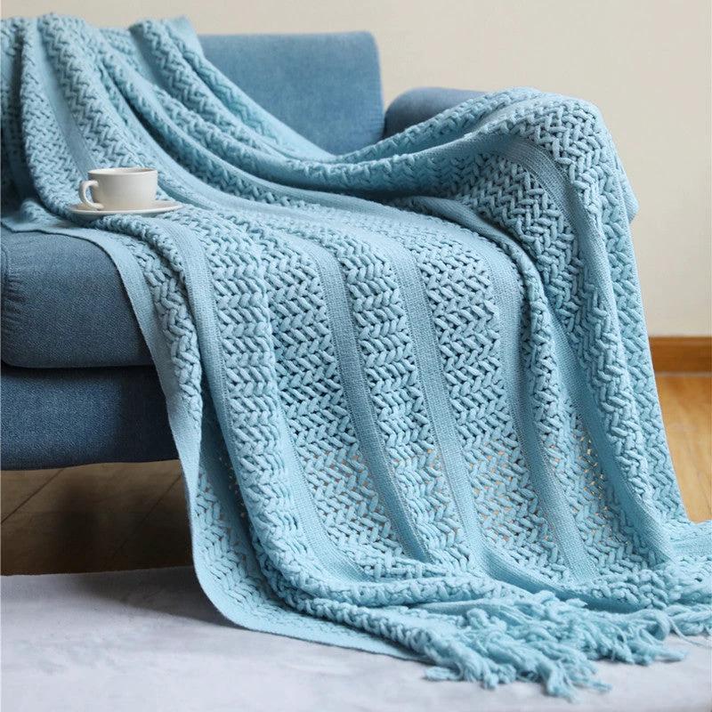 Sofa Knitted Blanket by GJG Denim