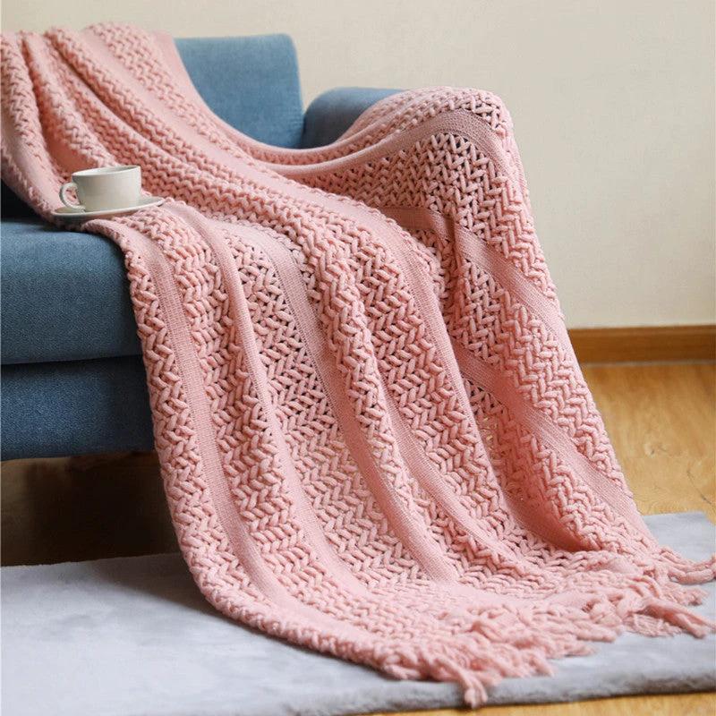 Sofa Knitted Blanket by GJG Denim