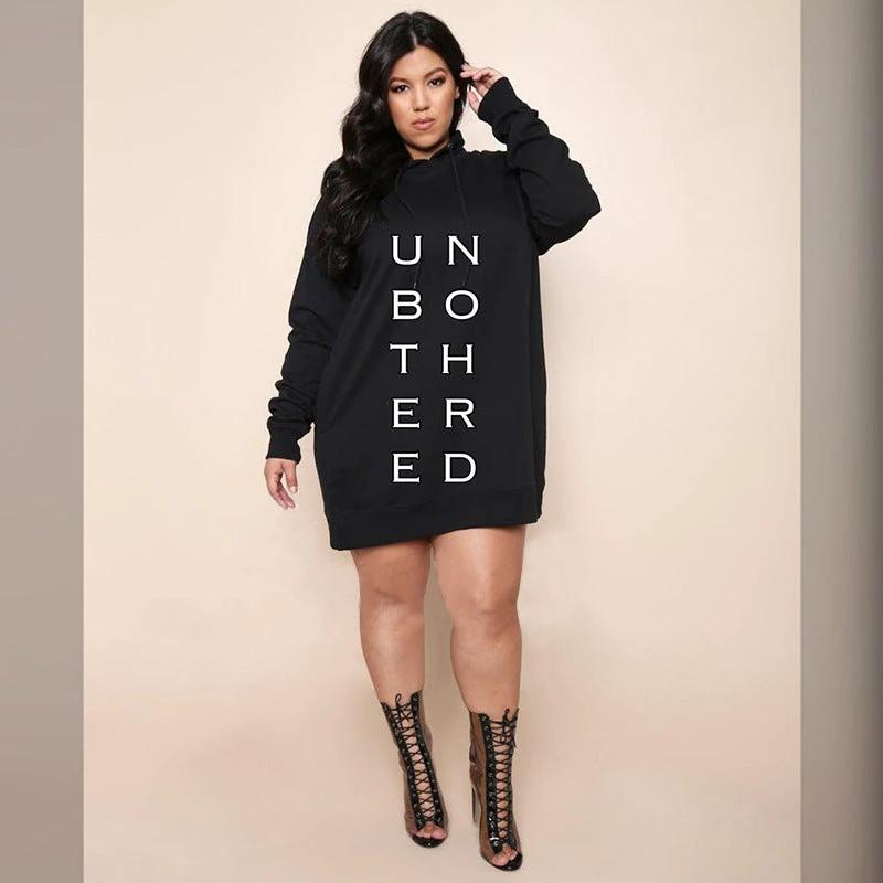 Women Plus Size Hoodie Dress by GJG Denim