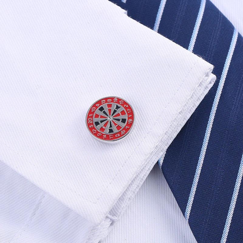 Painted ArcheryTarget French Cufflinks by GJG Denim