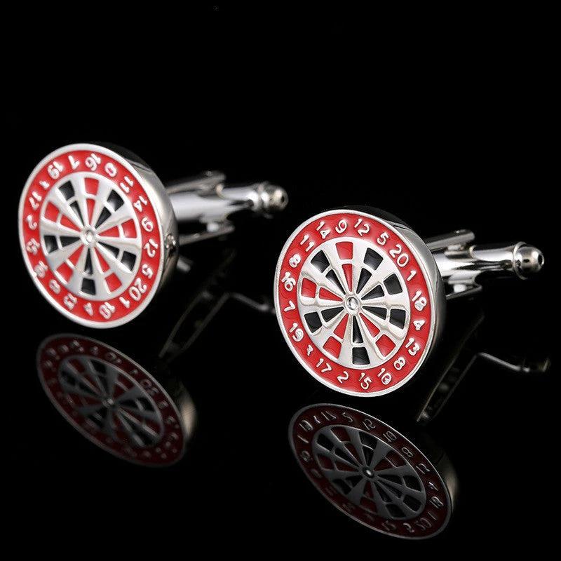 Painted ArcheryTarget French Cufflinks by GJG Denim