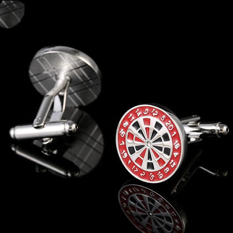 Painted ArcheryTarget French Cufflinks by GJG Denim