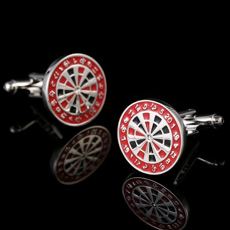 Painted ArcheryTarget French Cufflinks by GJG Denim
