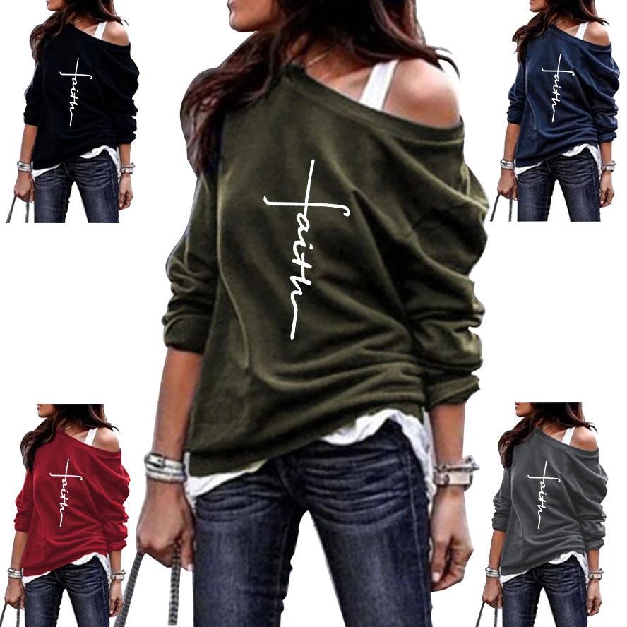 New Style Printed Blouse Casual Plus Size Sweater Women by GJG Denim