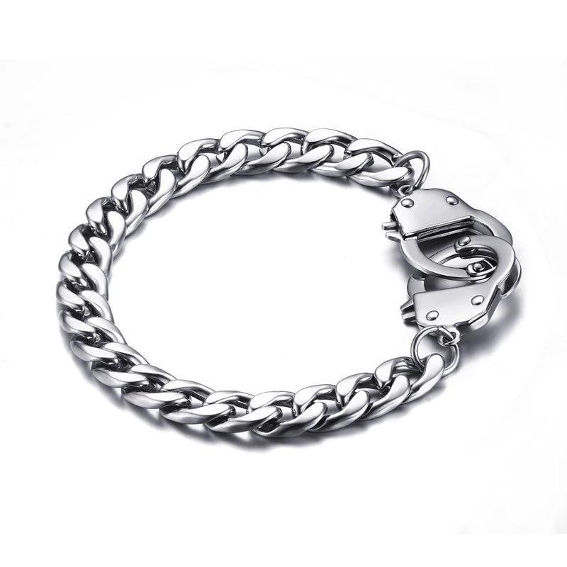 Titanium Steel Handcuffs Bracelet For Men by GJG Denim