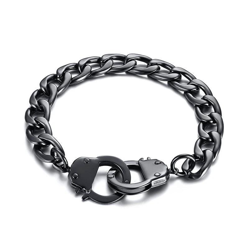 Titanium Steel Handcuffs Bracelet For Men by GJG Denim