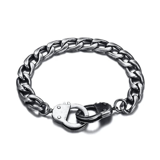 Titanium Steel Handcuffs Bracelet For Men by GJG Denim