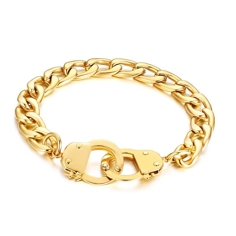 Titanium Steel Handcuffs Bracelet For Men by GJG Denim