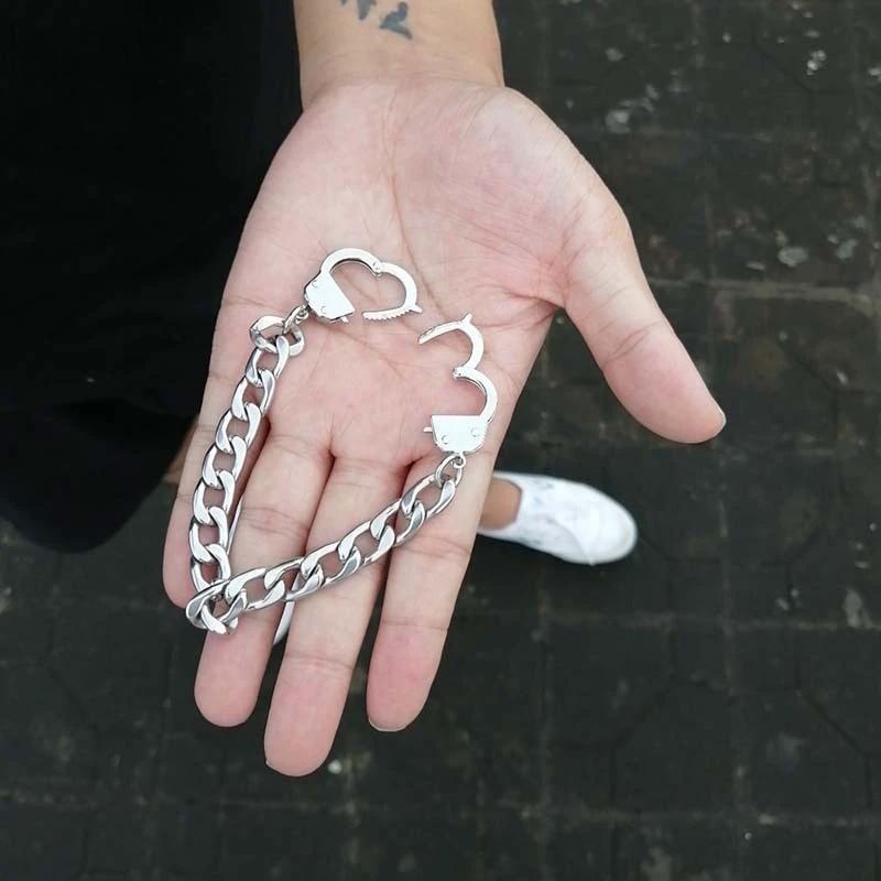 Titanium Steel Handcuffs Bracelet For Men by GJG Denim
