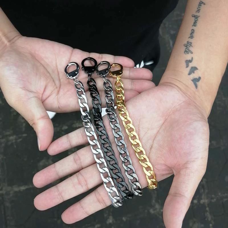 Titanium Steel Handcuffs Bracelet For Men by GJG Denim