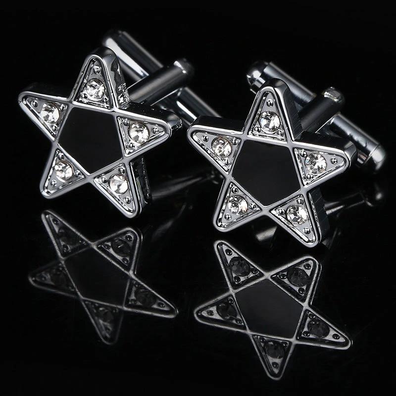 Novel Five-Pointed Star Shape Cufflinks by GJG Denim