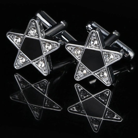 Novel Five-Pointed Star Shape Cufflinks by GJG Denim
