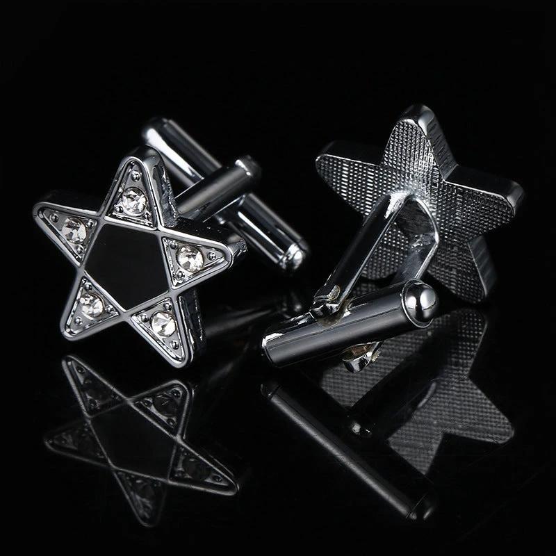 Novel Five-Pointed Star Shape Cufflinks by GJG Denim