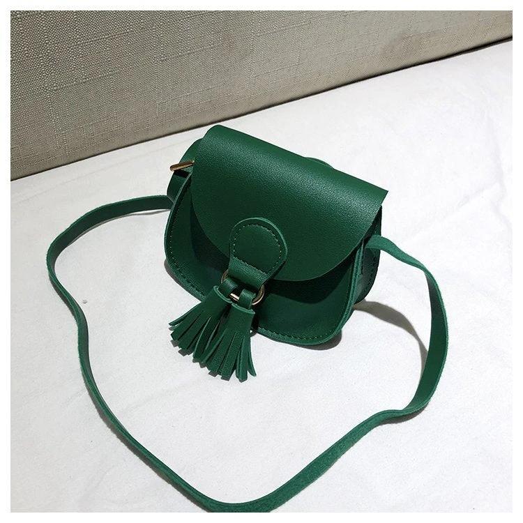 Casual One-Shoulder Small Satchel Tassel Girls Children's Bag by GJG Denim