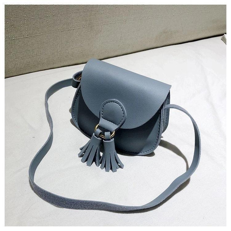 Casual One-Shoulder Small Satchel Tassel Girls Children's Bag by GJG Denim