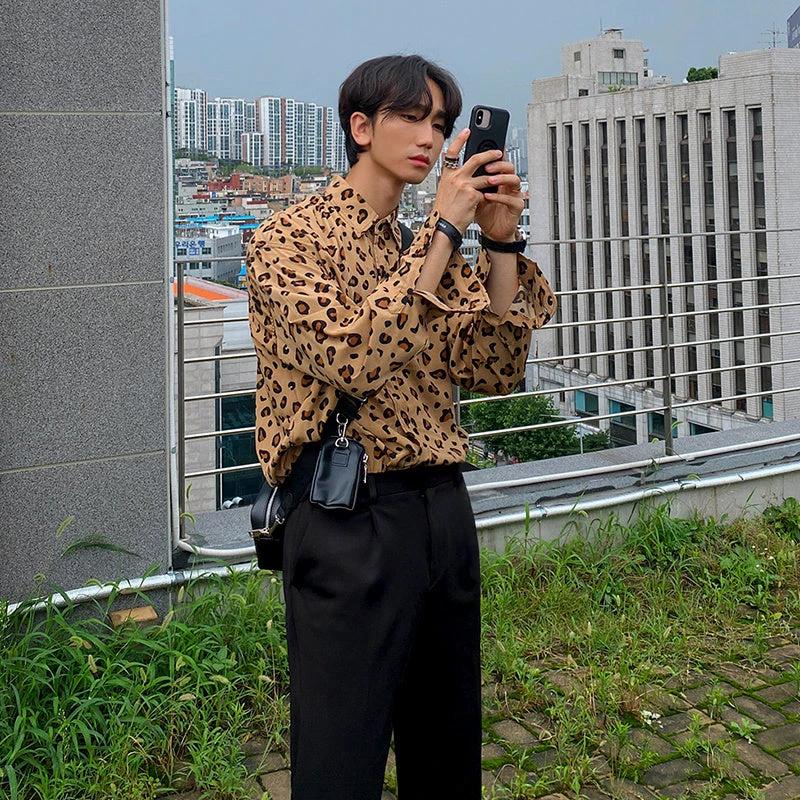 Men's Leopard Shirt by GJG Denim