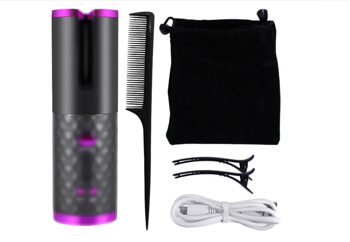 Curling Iron USB Wireless Multifunctional Charging Curler by GJG Denim
