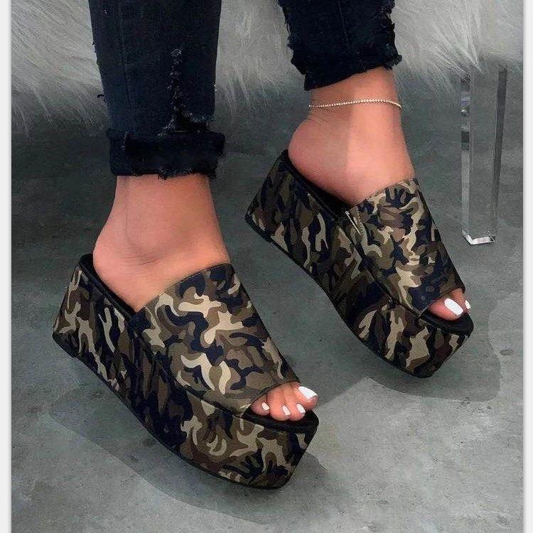HOT Summer Sandals Women Wedges Shoes Pumps High Heels Sandals Flip Flop Chaussures Femme Platform Sandals Sandalia Feminina New by GJG Denim