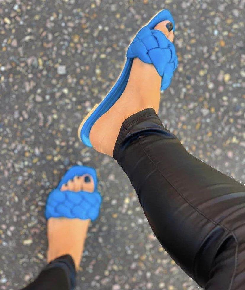 Sponge Woven Slippers Sandals Summer Women's Sandals by GJG Denim