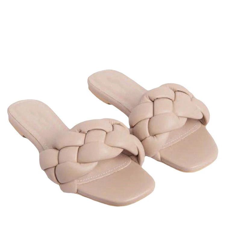 Sponge Woven Slippers Sandals Summer Women's Sandals by GJG Denim
