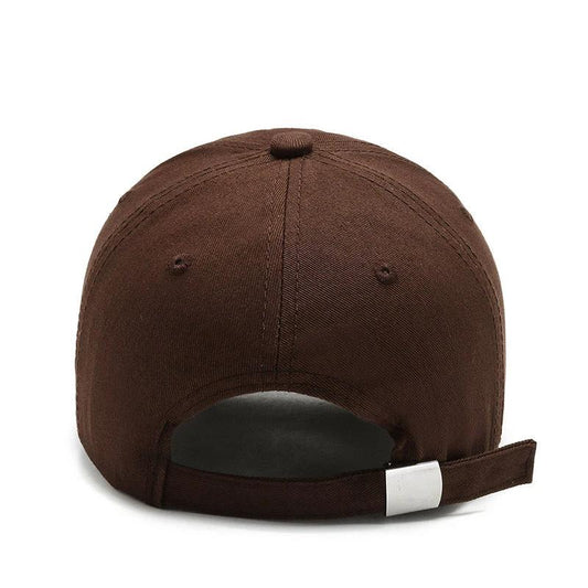 Men's Solid Color Letter Embroidered Baseball Cap by GJG Denim