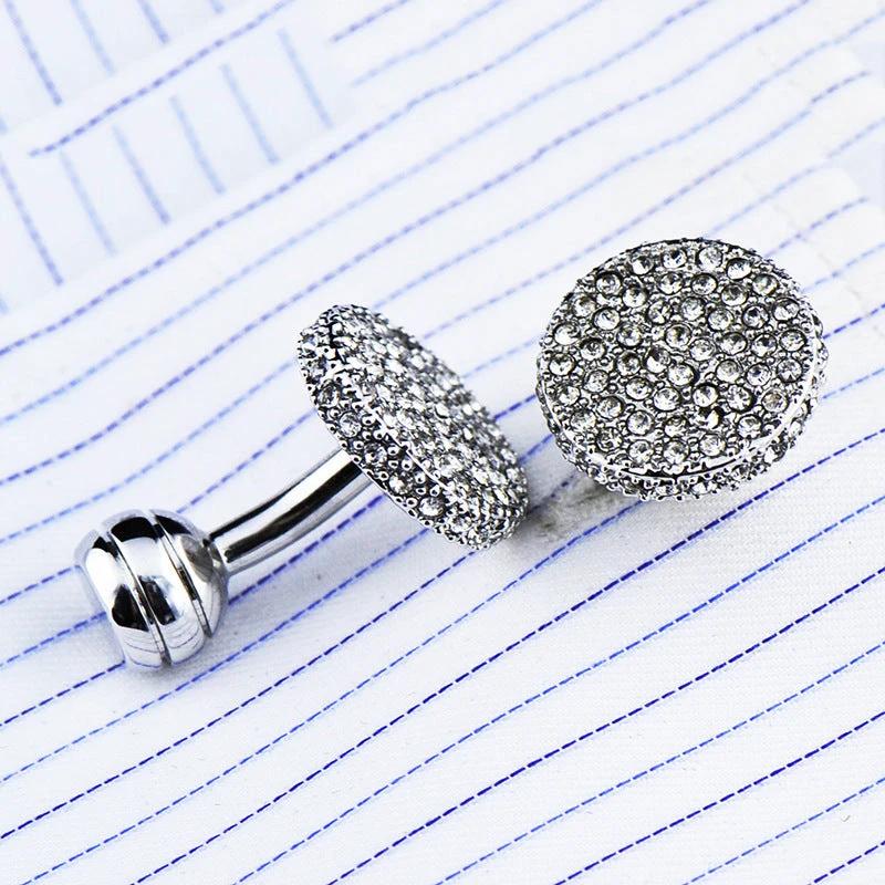 Men's Full Rhinestone Cufflinks by GJG Denim