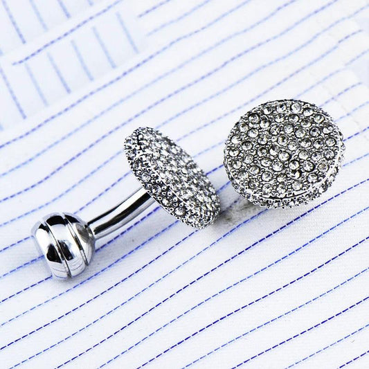 Men's Full Rhinestone Cufflinks by GJG Denim