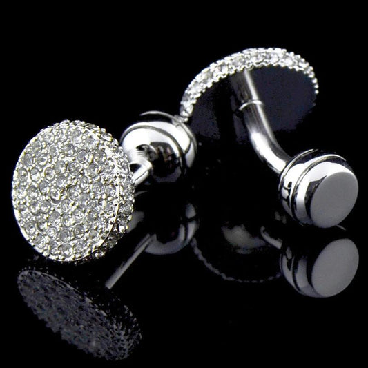 Men's Full Rhinestone Cufflinks by GJG Denim