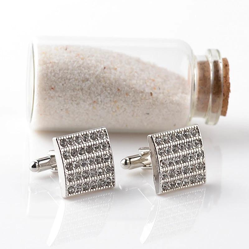 Men's Fashion Square Diamond Cufflinks by GJG Denim