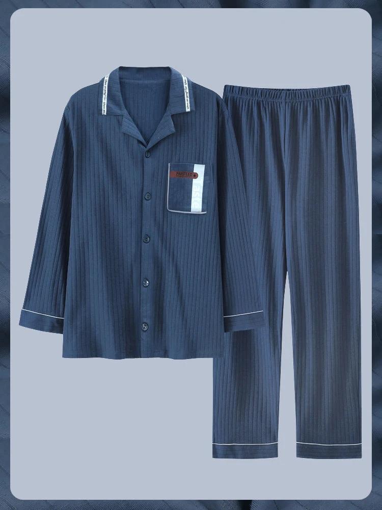 Men's Long Sleeve Pajamas by GJG Denim