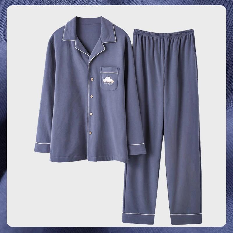 Men's Long Sleeve Pajamas by GJG Denim
