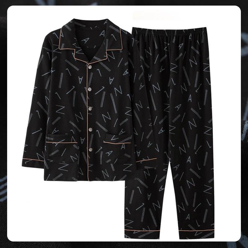 Men's Long Sleeve Pajamas by GJG Denim
