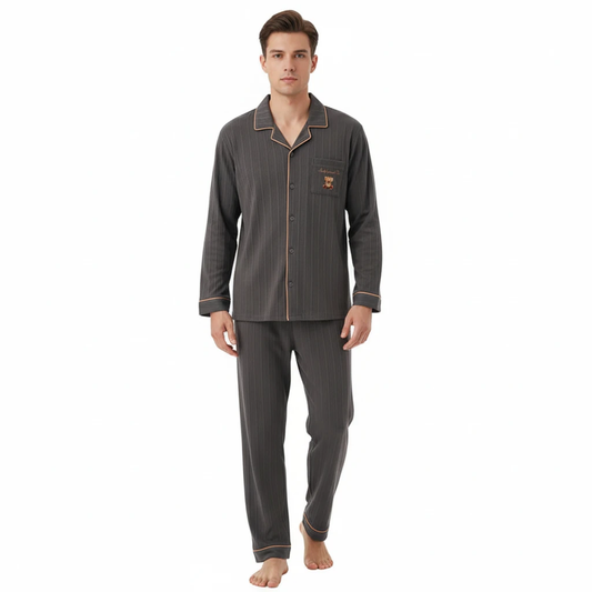 Men's Long Sleeve Pajamas by GJG Denim