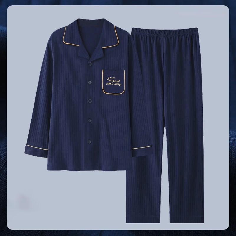 Men's Long Sleeve Pajamas by GJG Denim